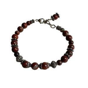 Handmade Sterling and Jasper Bracelet
